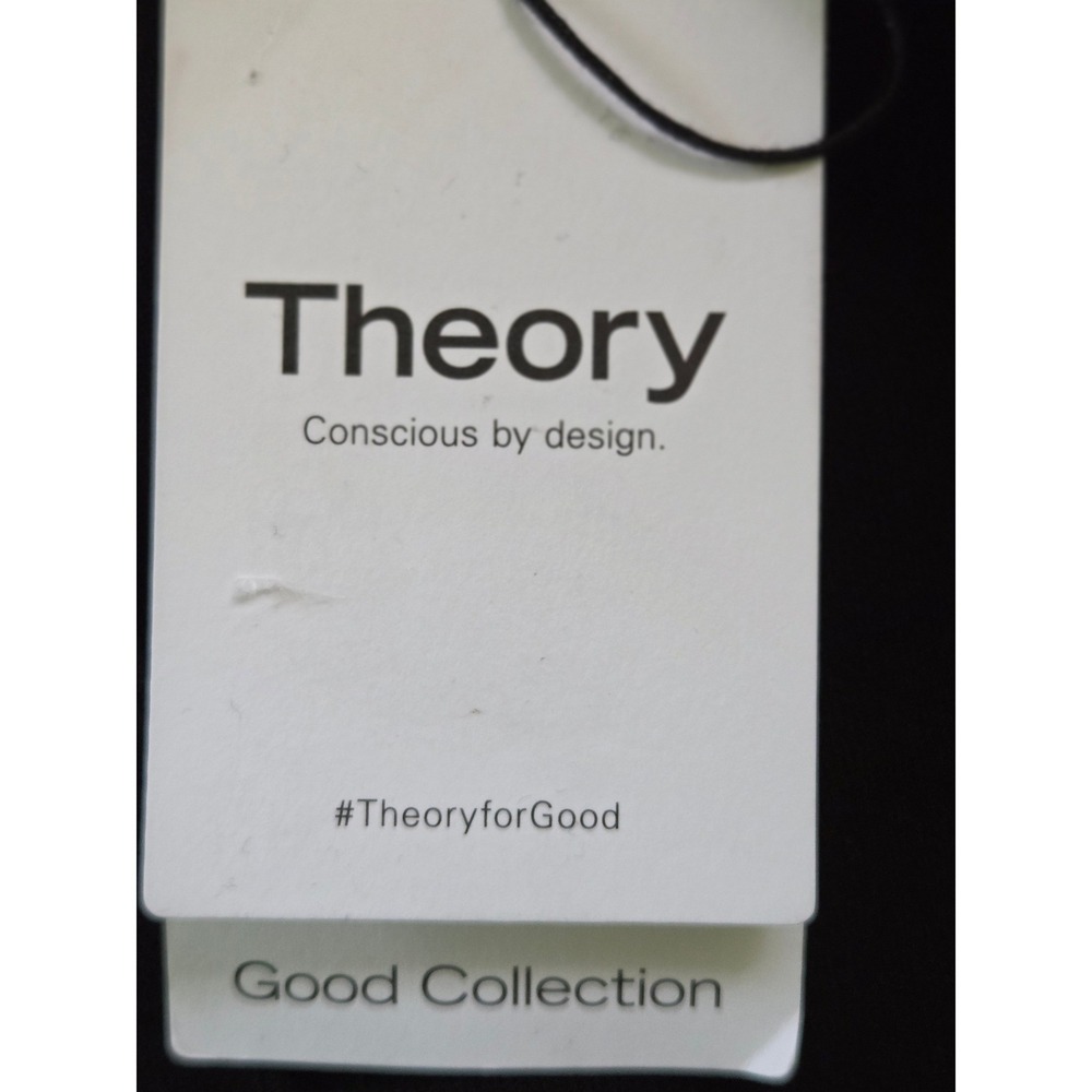 Theory Relaxed Blazer Compact Crepe Womens L Black NWT $695 P1116702 - Picture 7 of 10